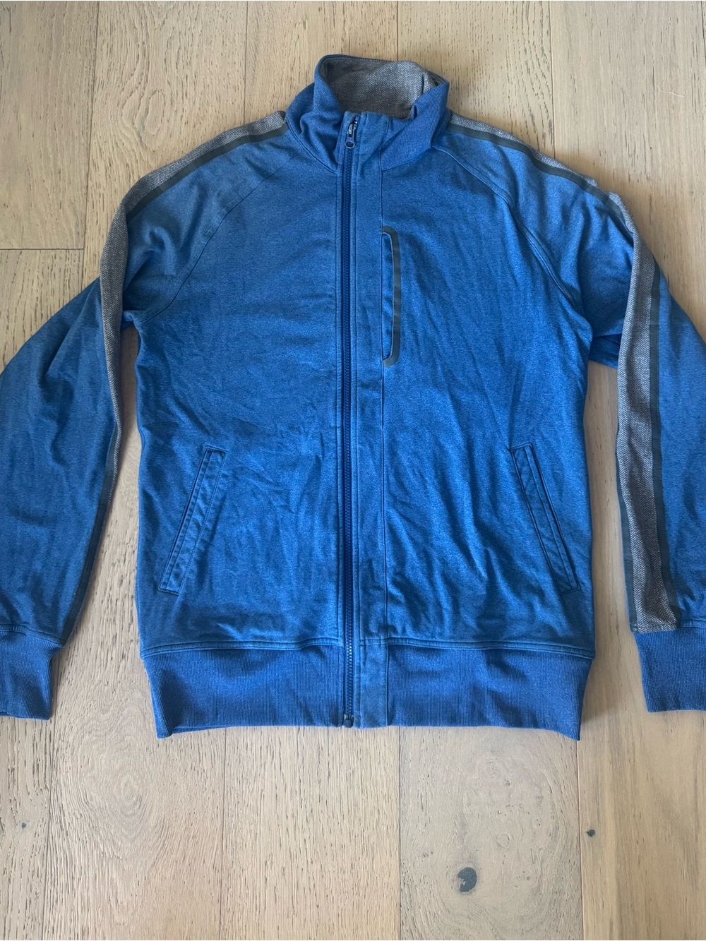 lululemon athletica Blue Full-Zip Performance Jacket with Gray Accents